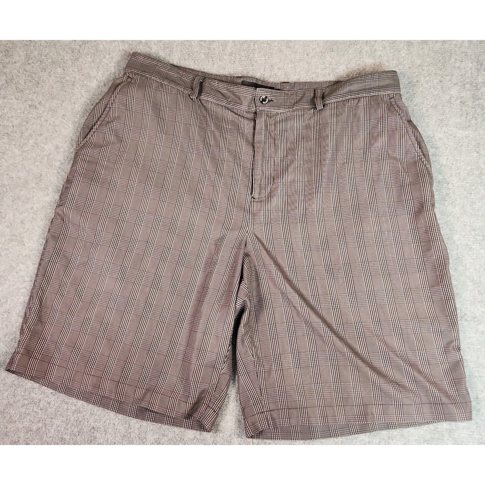 Dunning Golf Shorts Mens Size 38 Brown Plaid Stretch